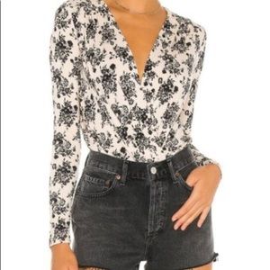 Free People Turnt Floral Bodysuit